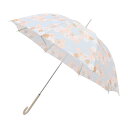 PAUL&JOE ポールアンドジョー 長傘 日傘 雨傘 UVカット機能付き UVカット加工 総柄クリザンテーム グレー 晴雨兼用 おしゃれ かわいい 花柄 ポー...