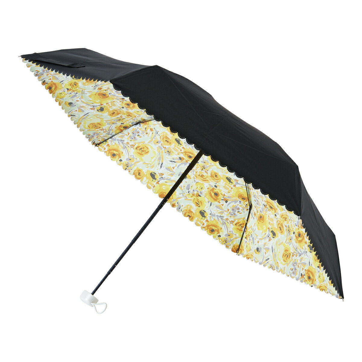 estaa 折傘 一級遮光 BP-BTSlight ブルームストーム 晴雨兼用 オールウェザー 日傘 雨傘 折りたたみ 傘 花柄 ホワイト 白 レディース シンプル おしゃれ かわいい