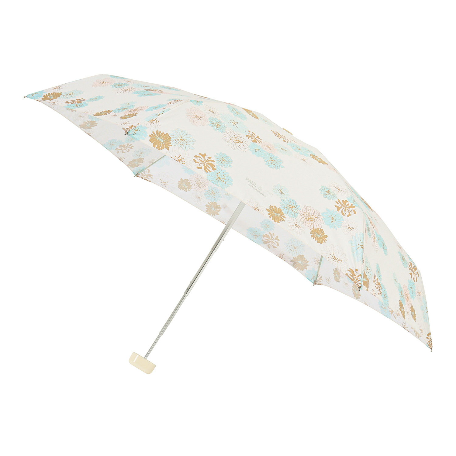 「ポール ＆ ジョー」のブランドアイコンの花柄「クリザンテーム」を全面にプリントした晴雨兼用傘。傘を開くと、一面にお花が咲いたような華やかさで、お顔まわりも明るくなり、雨の日の気分も一新してくれそうなデザイン。UV加工を施しているため、雨の...