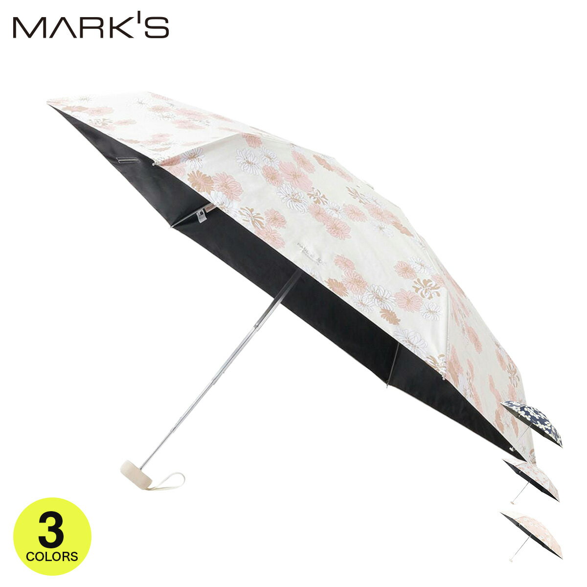 乐天商城 - ポール ＆ ジョー アクセソワ ＜折りたたみ日傘・クリザンテーム＞ コンパクトミニ 50cm 晴雨兼用 一級遮光99.99%以上 UVカット率99.9%以上 遮熱 手動開閉 花柄 コンパクト 軽量 レディース おしゃれ かわいい 雨傘 紫外線対策 暑さ対策 通勤 通学