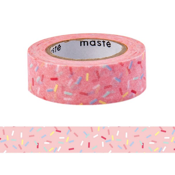 マスキングテープ 水性ペンで書けるマスキングテープ 小巻 「マステ」 コンフェッティ 柄 ピンク かわいい おしゃれ 手帳デコ バレットジャーナル マークス MARK'S その1