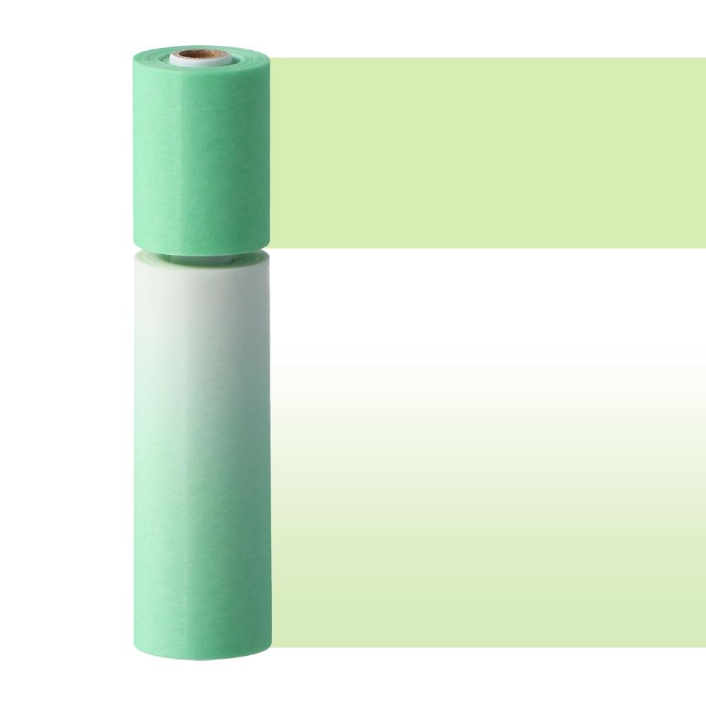 水性ペンで書けるマスキングテープ・ミシン目入り・スリム・2巻「マステ」 グラデーション・グリーン 手帳 デコ シール 付箋 メモ セット ラベル 幅21mm 幅...
