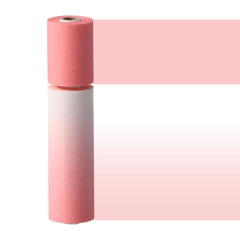 水性ペンで書けるマスキングテープ・ミシン目入り・スリム・2巻「マステ」 グラデーション・ピンク 手帳 デコ シール 付箋 メモ セット ラベル 幅21mm 幅4...