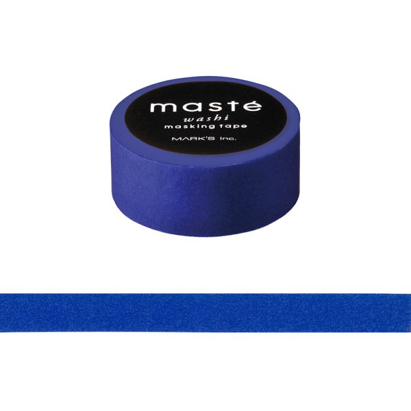 マスキングテープ ベーシック IMPRESSIVETONE 「マステ」 ブルー 無地 15mm かわいい シンプル 大人 デコレーション 装飾 日本製