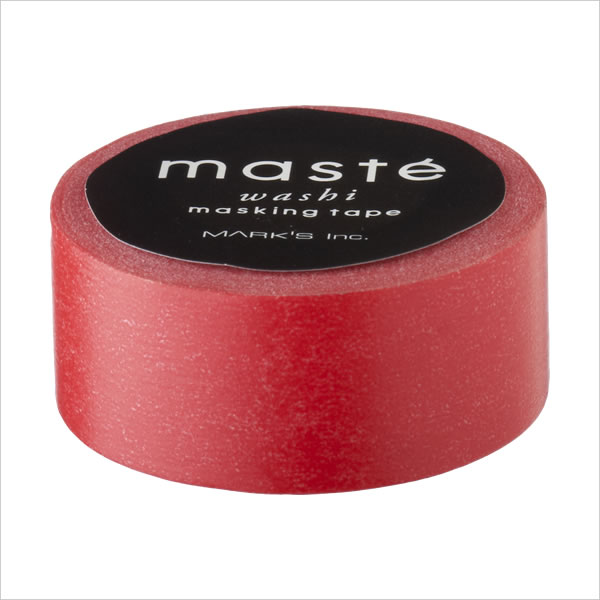 マスキングテープ ベーシック IMPRESSIVETONE 「マステ」 レッド 無地 15mm おしゃれ シンプル 大人 デコレーション 装飾 日本製