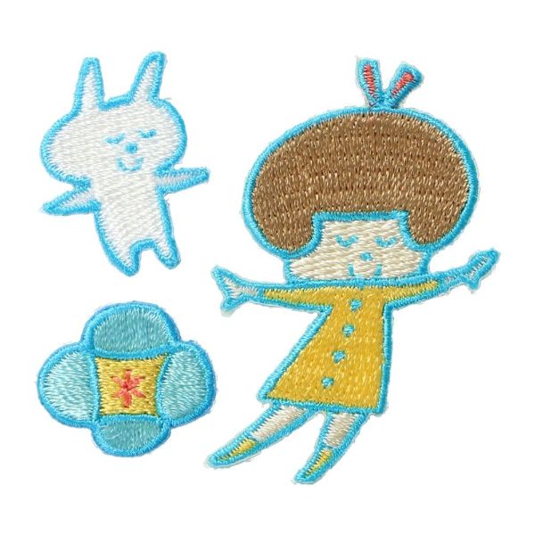 刺繍ステッカー すやすや ワッペン デコ シール mizutama マークス