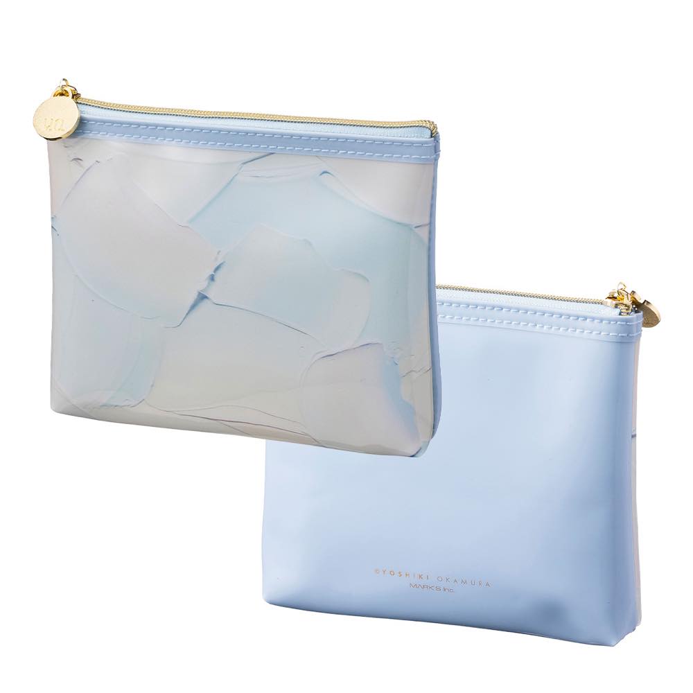 【50％OFF】フラットポーチ 小物入れ ポーチ クリアケース 小さめ アート 油絵 お...