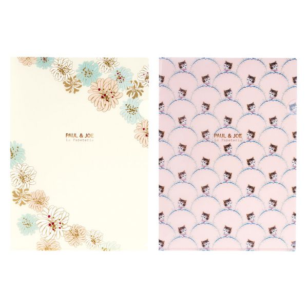 【マラソン限定！最大500円オフクーポン】ポールアンドジョー クリアファイルセット A4 クリザンテーム&ネコ ポール&ジョー ラ パペトリー 猫のサムネイル