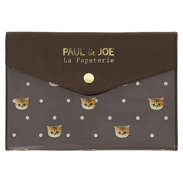 ポールアンドジョー マスクケース ヌネット・ポルカドット・ショコラ マスク ポーチ マスク入れ 猫 ねこ おしゃれ かわいい PAUL & JOE ポール ＆ ジョー ラ・パペトリー マークス めざましテレビ紹介アイテムのサムネイル