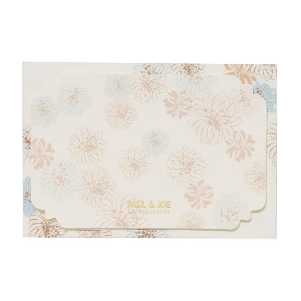メッセージカードセット クリザンテーム・ホワイト ポールアンドジョー PAUL&JOE メモ お手紙 花柄 ポール&ジョー レターセット ホワイト おしゃれ か...
