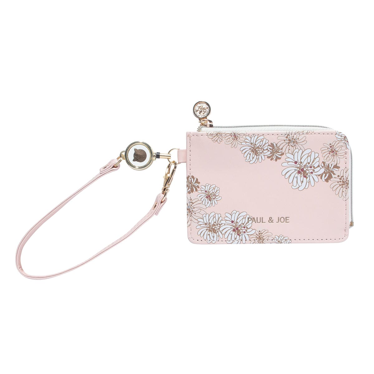 ポールアンドジョー パスケース クリザンテーム・ピンク リール付き カードケース 定期入れ キーリング付き 通勤 通学 ブランド レディース おしゃれ かわいい ギフト プレゼント 母の日 マークス