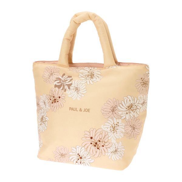 【ステッカープレゼント】 ポールアンドジョー ランチバッグ クリザンテーム ヌネット柄 花柄 ねこ ヌードピンク リバーシブル ピンク 保温保冷ポーチ付 お弁当...