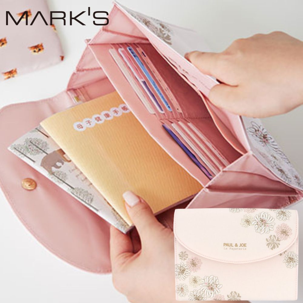 ポールアンドジョー マルチケース 母子手帳 ピンク お薬手帳ケース マルチケース じゃばら クリザンテーム ヌネット 猫柄 花柄 サブポーチ付き レディース 出産準備 保険証 診察券 カード入れ 収納力 大容量 軽量 母子手帳カバー ギフト プレゼント ブランド