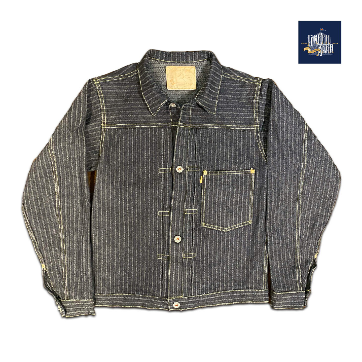 JEAN JACKET-WW ll　1ST- 針抜き　16ozセルビッチデニム /針抜きヘリンボーン/ヘリンボーン/杉綾織/オ..