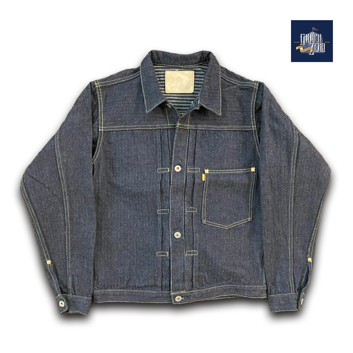 JEAN JACKET　-WW ll　1ST- ヒッコリー　16ozセルビッチデニム/ヒッコリー/昼夜織り/綾織/平織/ストラ..