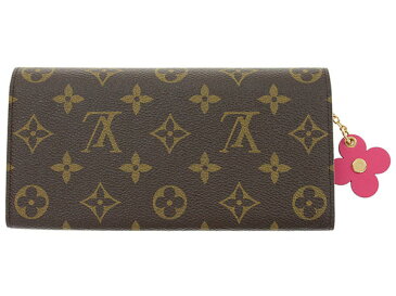 ルイヴィトン 長財布 モノグラム ポルトフォイユ・エミリー M64202 LOUIS VUITTON ヴィトン 財布 フラワーモチーフ付き スタッズ チャーム