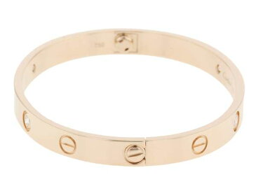 カルティエ ブレスレット ラブブレス ハーフダイヤ ダイヤモンド 0.42ct K18PGピンクゴールド サイズ17 新型金具 B6036017 Cartier ジュエリー LOVEブレス【安心保証】【中古】