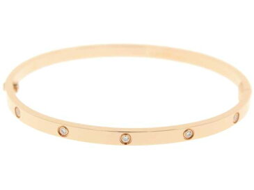 カルティエ ブレスレット ラブブレス SM ダイヤモンド 10P 計0.21ct K18PG ピンクゴールド サイズ17 B6047917 Cartier ジュエリー バングル 新型金具【中古】
