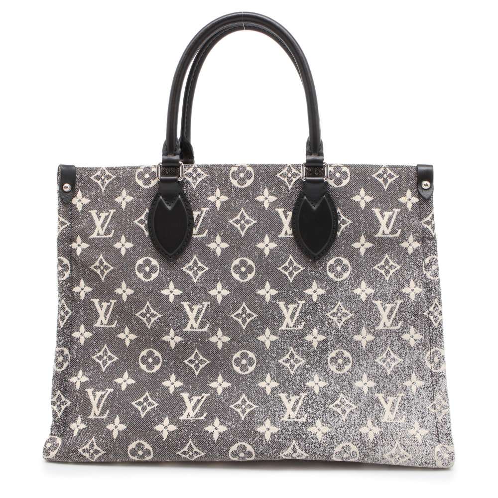 ルイヴィトン トートバッグ オンザゴーMM モノグラム・ジャカード デニム M46448 LOUIS VUITTON 黒 白 【安心保証】 【中古】 ルイヴィトン バッグ ヴィトン 2wayハンド ショルダー LOUIS VUITTON BAG 中古のサムネイル