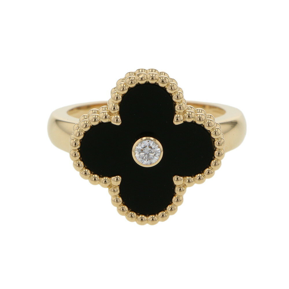 ヴァンクリーフ＆アーペル リング ヴィンテージアルハンブラ ダイヤ 0.06ct オニキス K18YG リングサイズ49 VCARA41000 【安心保証】 【中古】 ヴァンクリーフ＆アーペル リング レディース Van Cleef & Arpelsのサムネイル