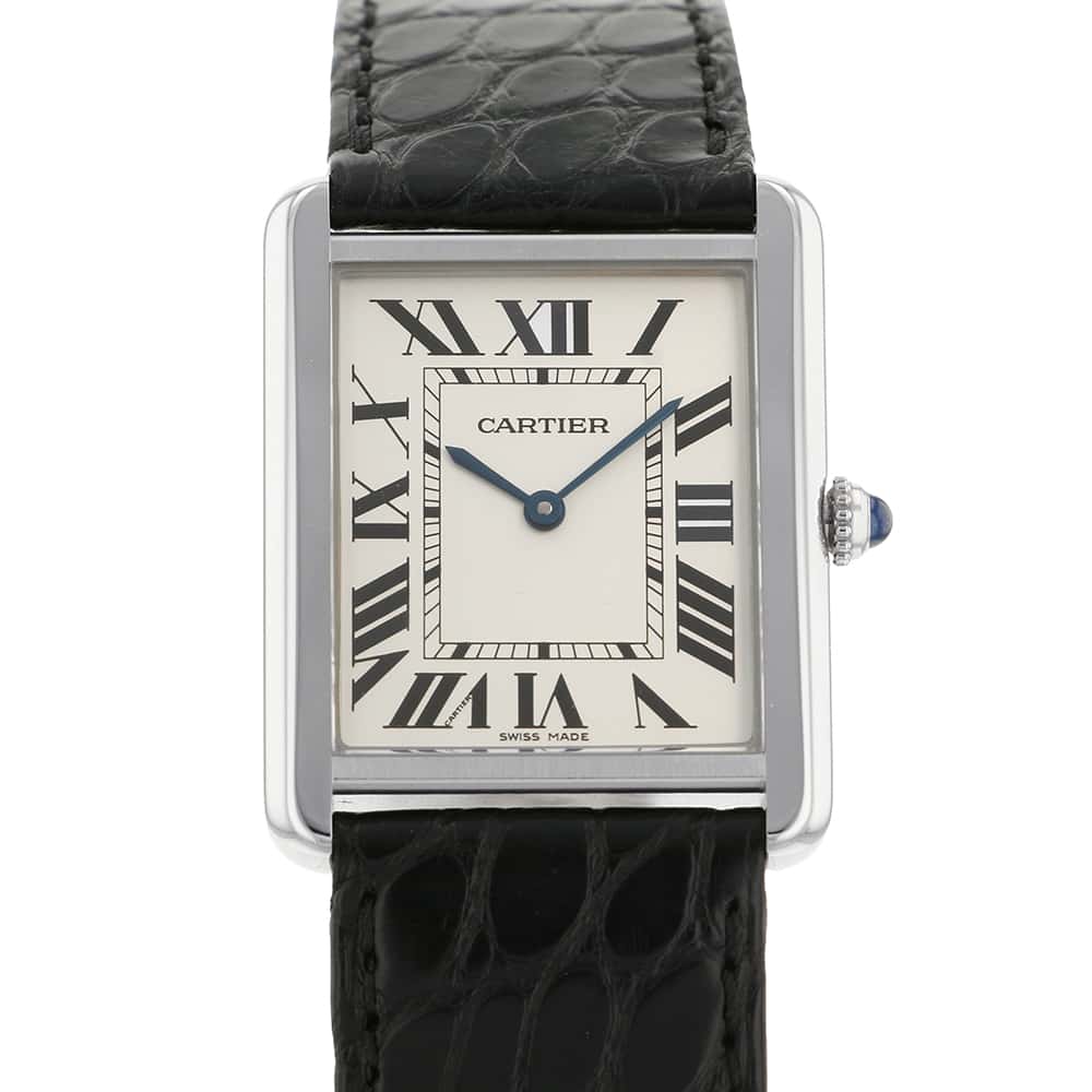 カルティエ タンクソロ LM W5200003 Cartier 腕時計 シルバー文字盤 【安心保証】 ...