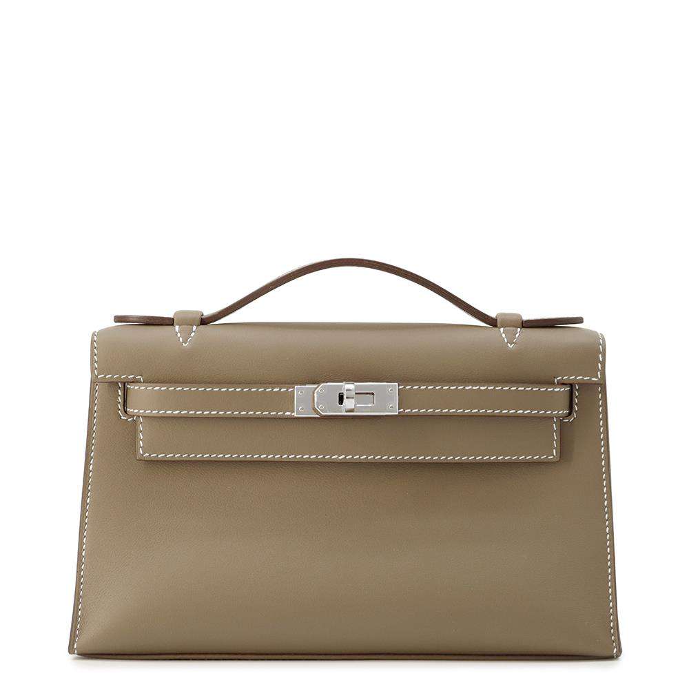エルメス ハンドバッグ ポシェットケリー エトゥープ/シルバー金具 スイフト W刻印 HERMES バッグ エルメス バッグ エルメス レディース HERMES BAGのサムネイル