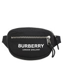 バーバリー ボディバッグ ロゴプリント ウエストバッグ 8021091 BURBERRY 黒 【安心保証】 【中古】 バーバリー バッグ BURBERRY