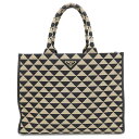 プラダ トートバッグ シンボル ラージ キャンバス 1BA356 PRADA バッグ 黒 【安心保証】 【中古】 プラダ バッグ プラダ レディース PRADA BAG