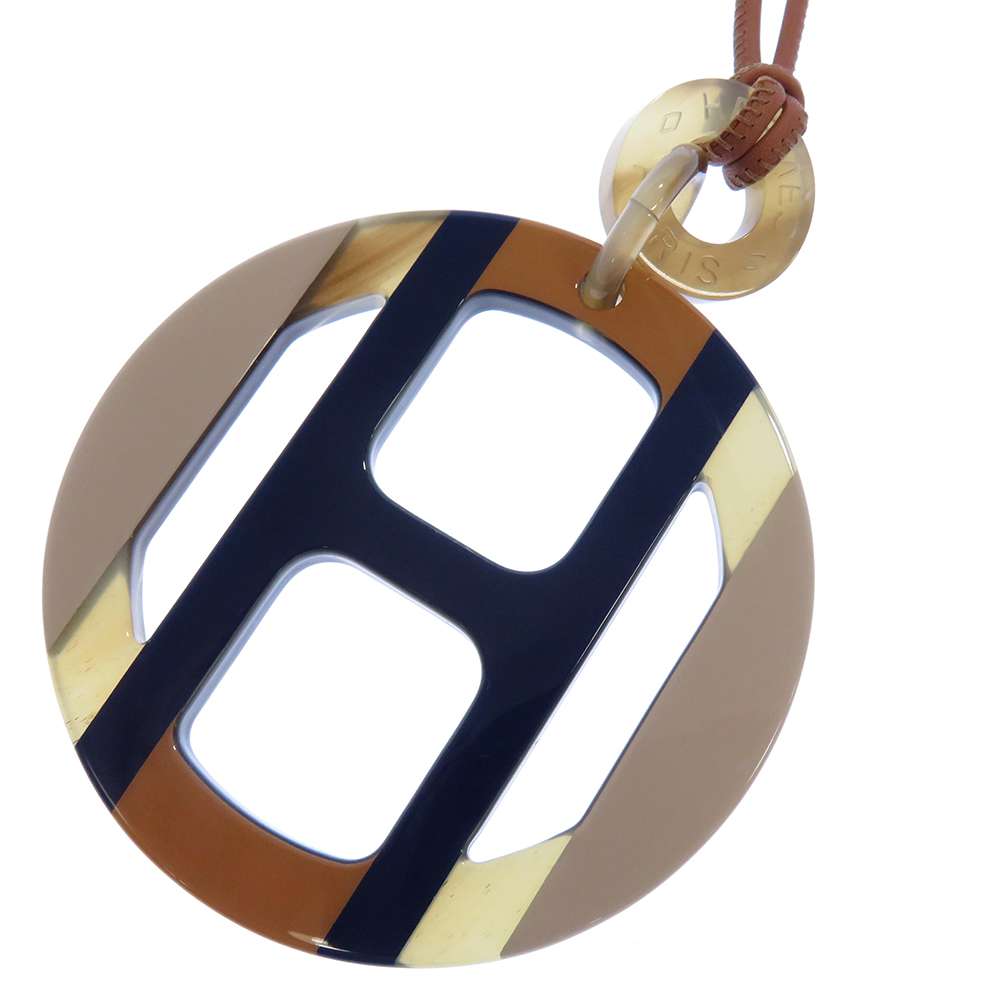 エルメス ネックレス Hエキップ サブレ/マリン バッファローホーン HERMES アクセサリー 【中古】のサムネイル