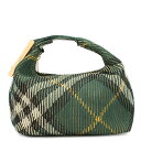 バーバリー ハンドバッグ ミニ ペグ ダッフルバッグ チェック ナイロン 8082042 BURBERRY グリーン 【中古】 バーバリー バッグ BURBERRY BAG