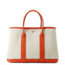 エルメス トートバッグ ガーデンパーティTPM べトン/カプシーヌ/シルバー金具 トワル/ネゴンダ B刻印 HERMES Garden Party 【中古】 エ...