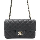 シャネル チェーンショルダーバッグ ココマーク ミニ ラムスキン A69900 CHANEL フラップ 黒 【安心保証】 【中古】 シャネル バッグ レディース CHANEL BAG
