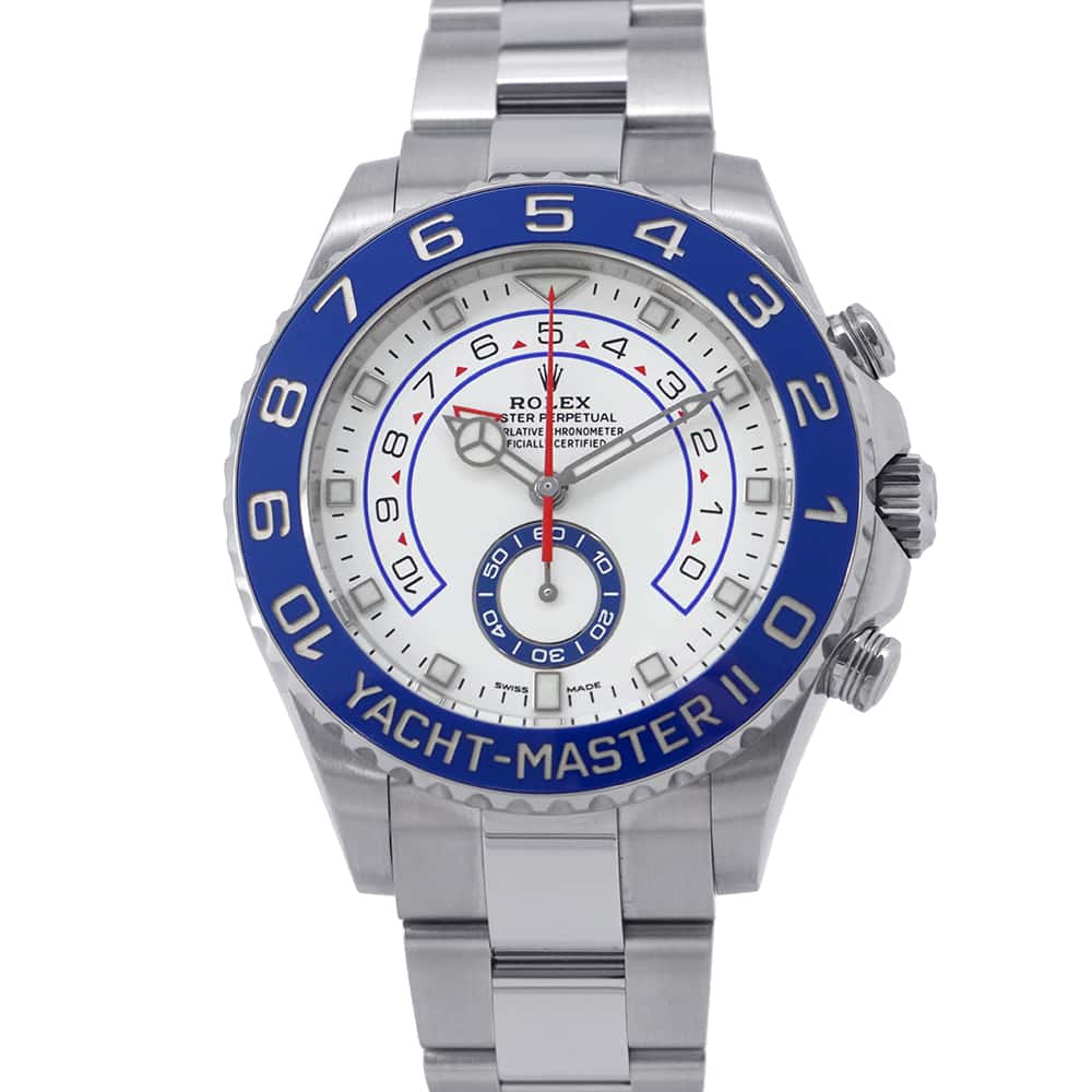 ロレックス ヨットマスター2 ランダムシリアル ルーレット 116680 ROLEX 腕時計 白文字盤 【安心保証】 【中古】 ロレックス ヨットマスター ROLEX ロレックス 中古