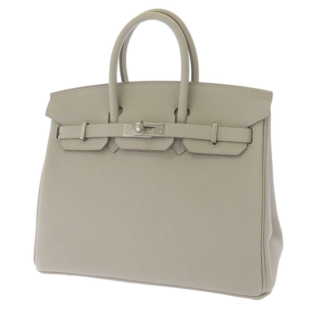 エルメス バーキン25 パールグレー/シルバー金具 トゴ U刻印 HERMES Birkin ハンドバッグのサムネイル