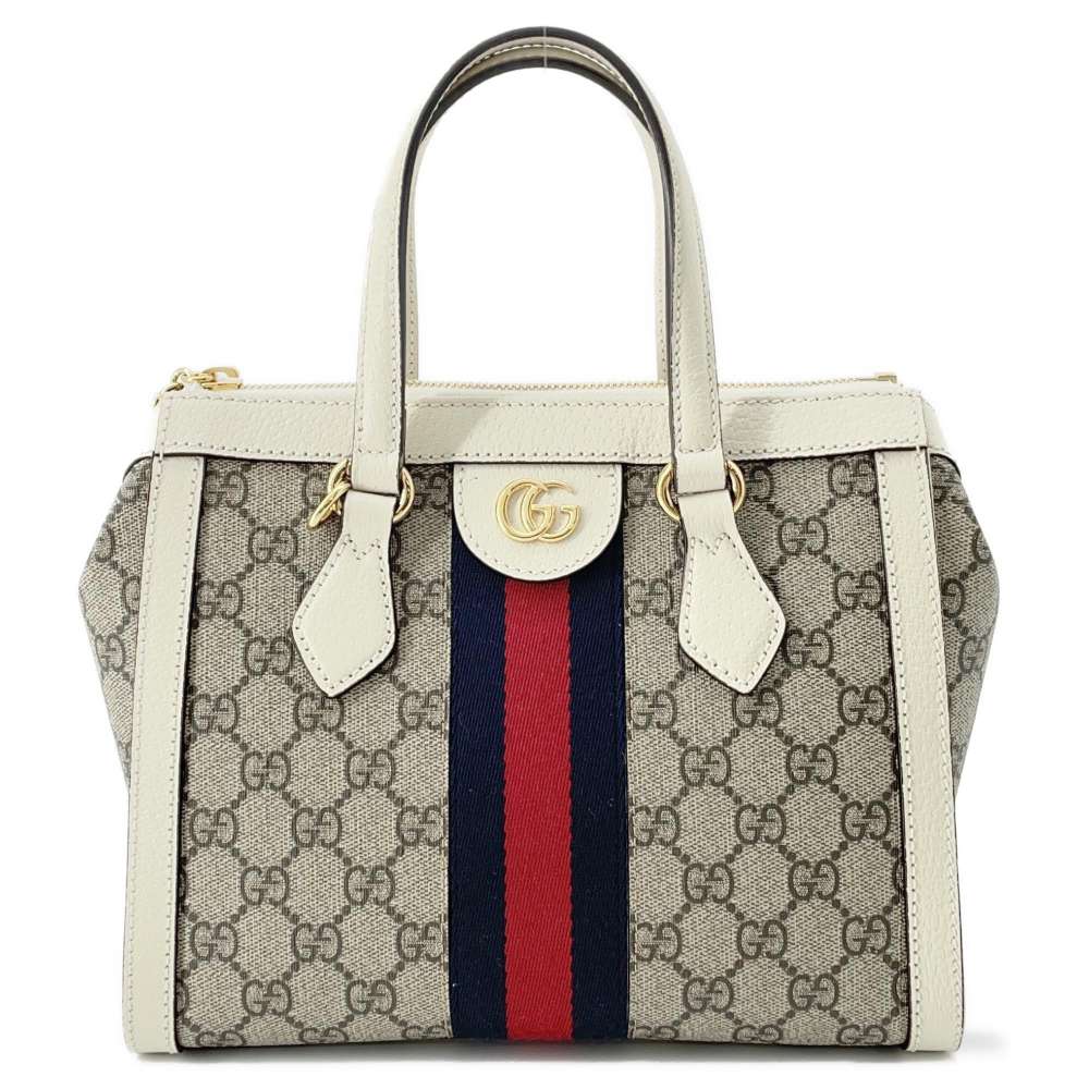 グッチ ハンドバッグ GGスプリーム オフィディア 547551 GUCCI 2WAYショルダーバッグ 白 【安心保証】 【中古】 グッチ GGスプリーム バッグ GUCCI BAG