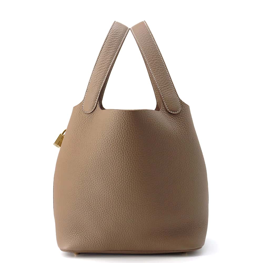 エルメス ハンドバッグ ピコタンロックMM エトゥープ/ゴールド金具 トリヨンクレマンス W刻印 エルメス ピコタンロック ピコタン エルメス バッグ エルメス レディース HERMES Picotin Lock HERMES BAGのサムネイル