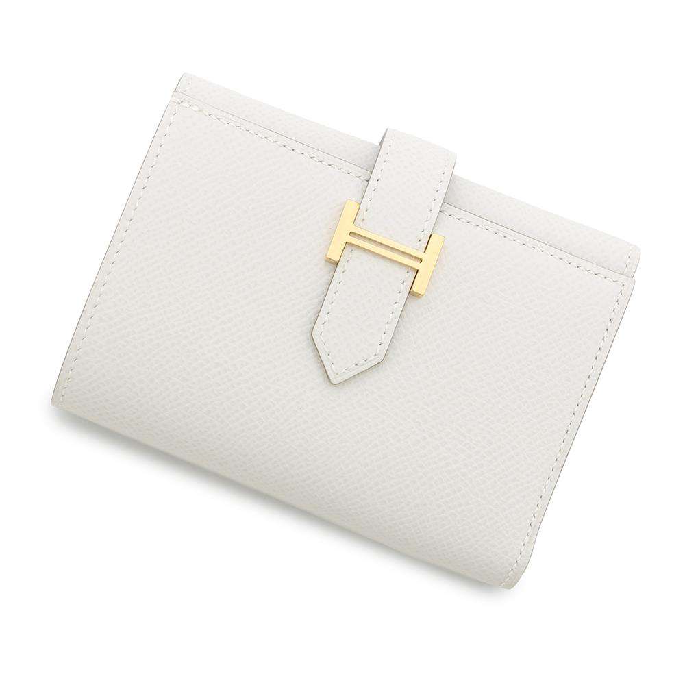 エルメス 三つ折り財布 ベアン コンビネ グリスペール/ゴールド金具 エプソン B刻印 【中古】 エルメス 財布 HERMES WALLET