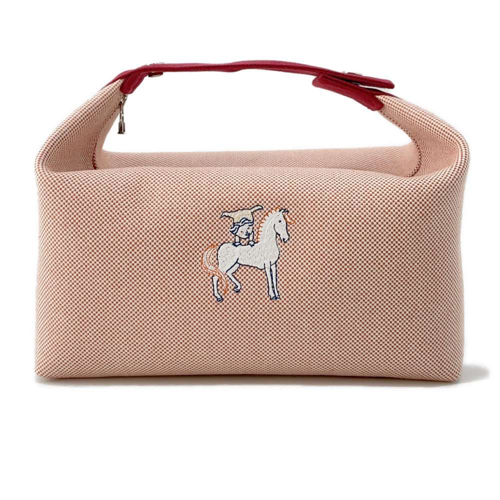 エルメス ポーチ ブリッド・ア・ブラックGM カブリオル テラコッタ/シルバー金具 キャンバス HERMES 【中古】 エルメス ポーチ エルメス レディース HERMES BAGのサムネイル