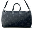 ルイヴィトン ボストンバッグ 3Dモノグラム キーポル・バンドリエール リバーシブル50 M45602 LOUIS VUITTON 黒 ブラック 【安心保証】 ...