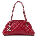シャネル チェーンショルダーバッグ マドモアゼル ボーリングバッグ パテントレザー CHANEL 【安心保証】 【中古】 シャネル バッグ CHANEL BAG