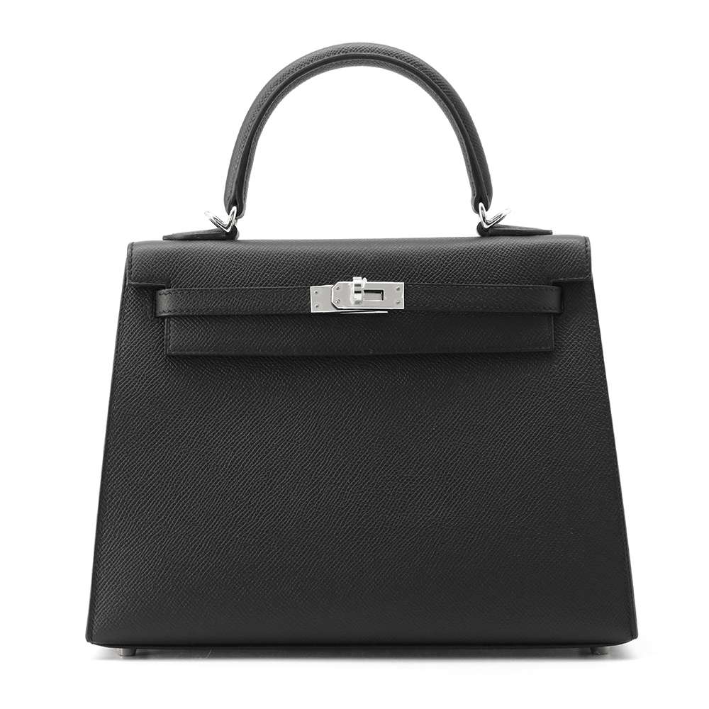 エルメス ハンドバッグ ケリー25 外縫い ブラック/シルバー金具 エプソン W刻印 2wayショルダー 黒 エルメス バッグ エルメス HERMES BAG 新品のサムネイル