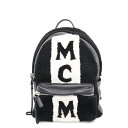エムシーエム リュックサック ロゴ ムートン レザー MCM バックパック 白 黒 【安心保証】 【中古】 エムシーエム バッグ エムシーエム MCM BAG ...