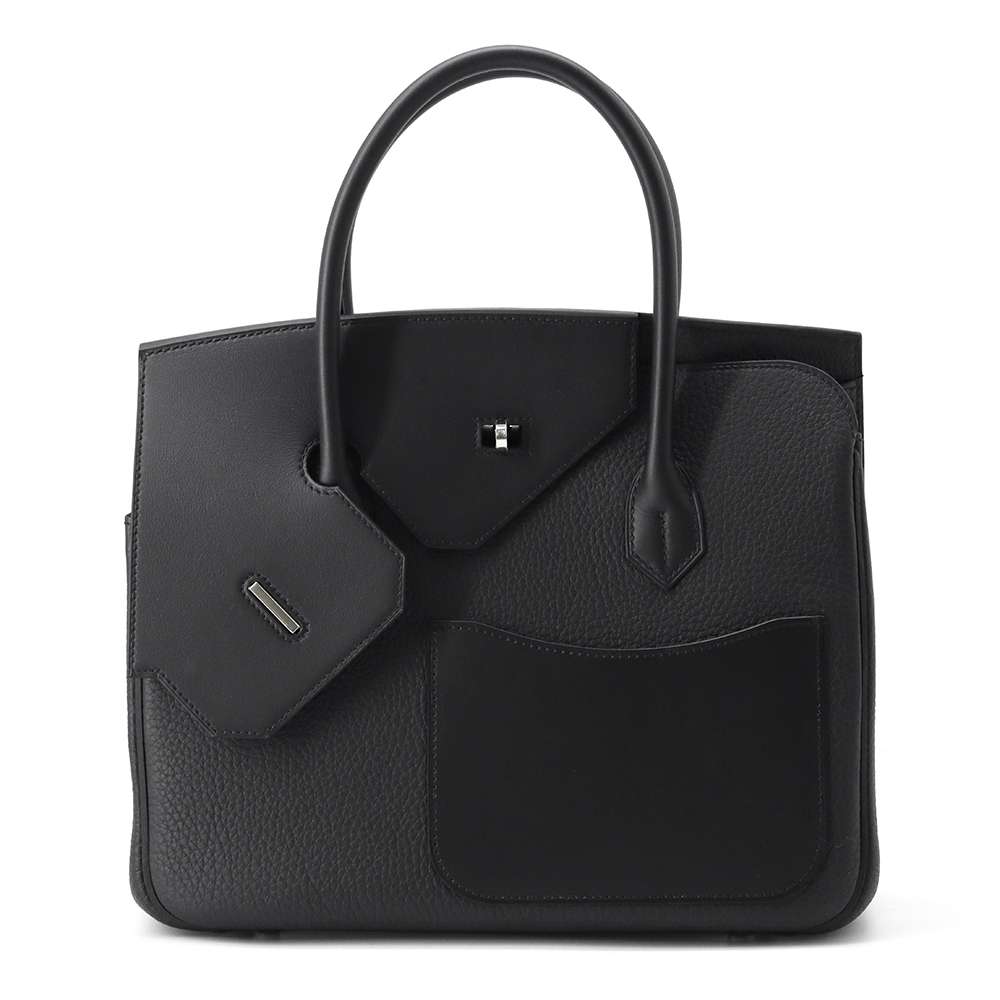 エルメス バーキン30 無秩序 ブラック/シルバー金具 トゴ/スイフト B刻印 HERMES Birkin 黒 エルメス バーキン エルメス バッグ エルメス レディース HERMES Birkin HERMES BAG