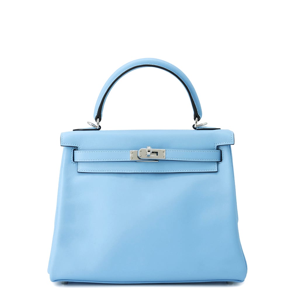 エルメス ハンドバッグ ケリー25 内縫い セレステ/シルバー金具 スイフト W刻印 2wayショルダー 【中古】 エルメス ケリー エルメス バッグ エルメス レディース HERMES Kelly HERMES BAGのサムネイル