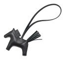 エルメス バッグチャーム ロデオPM ブラック ラムスキン K刻印 黒 ソーブラック エルメス チャーム HERMES