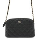 シャネル チェーンショルダーバッグ マトラッセ ココマーク キャビアスキン AP4016 CHANEL 黒 【安心保証】 【中古】 シャネル バッグ レディース CHANEL BAG
