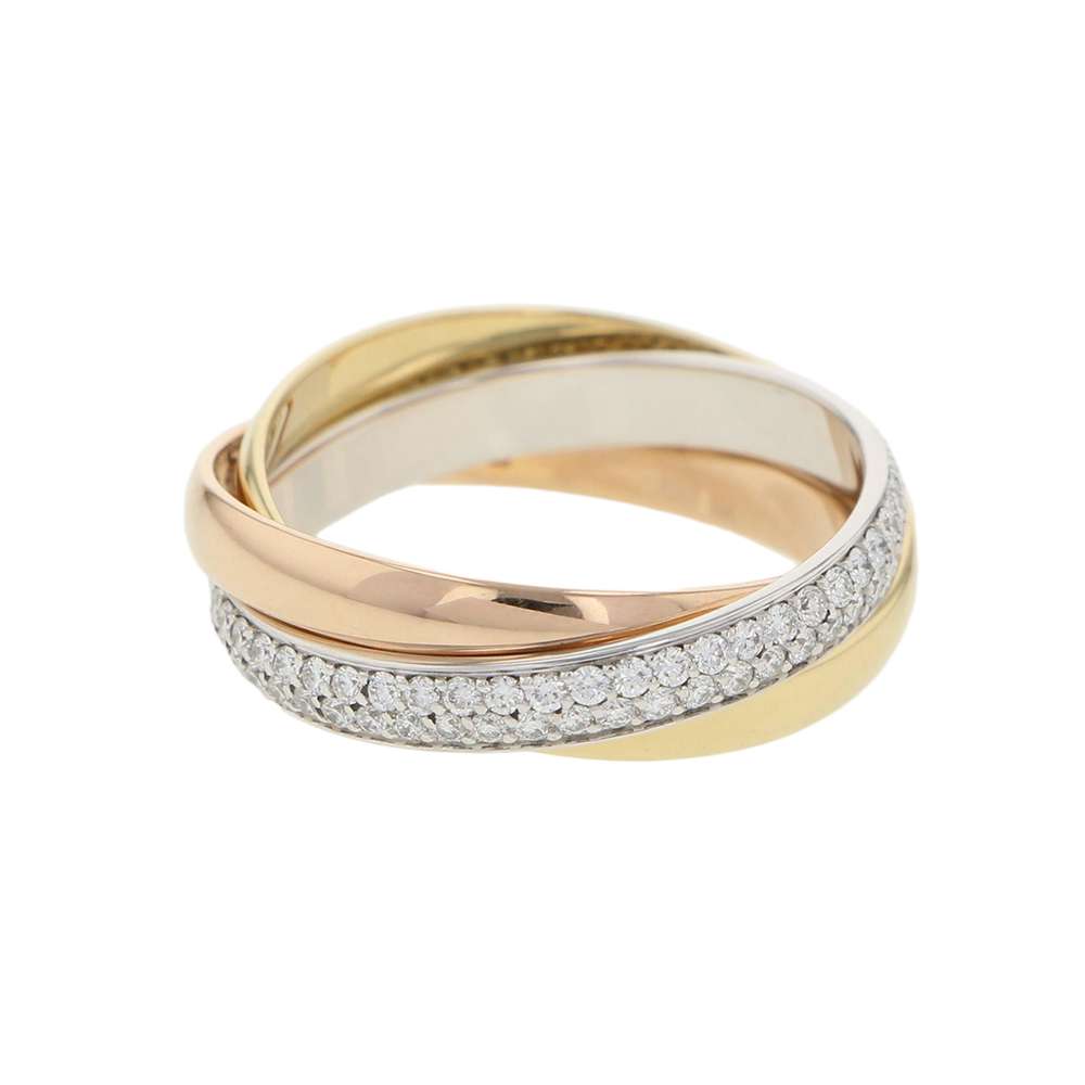 カルティエ リング トリニティ セミパヴェ ダイヤモンド 104P 計0.46ct スモールモデル K18YG/K18PG/K18WG Cartier 【安心保証】 【中古】 カルティエ リング カルティエ Cartierのサムネイル