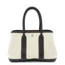 エルメス トートバッグ ガーデンパーティTTPM マロン/ナチュラル/シルバー金具 □H刻印 【安心保証】 【中古】 エルメス ガーデンパーティ エルメス バッ...