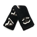 シャネル マフラー ココマーク ムートン AA7074 CHANEL 黒 【安心保証】 【中古】 シャネル マフラー シャネル レディース CHANEL