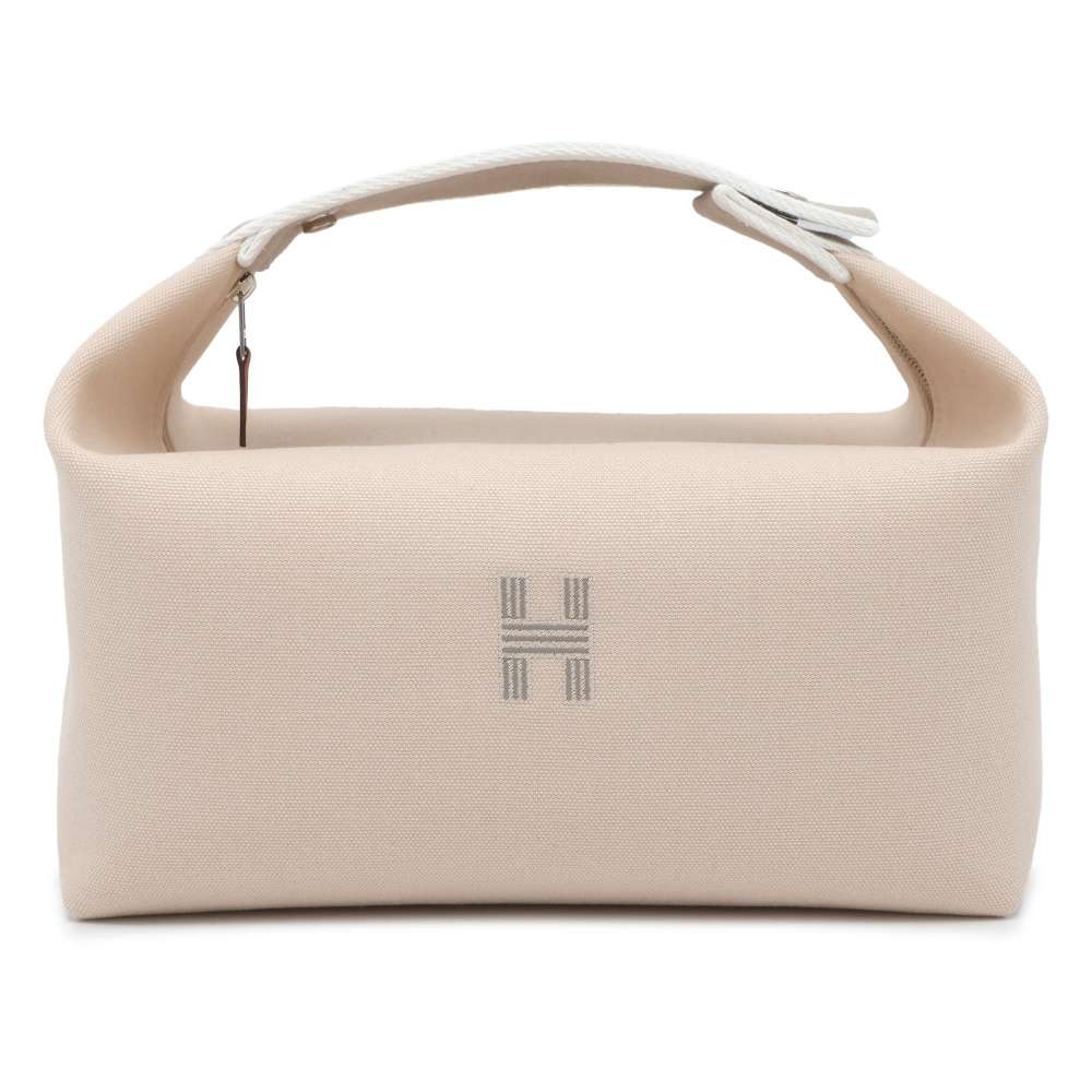 エルメス ポーチ ブリッド・ア・ブラックGM ベージュ/シルバー金具 キャンバス HERMES バッグ 小物入れ 【中古】 エルメス ポーチ エルメス レディース HERMESのサムネイル